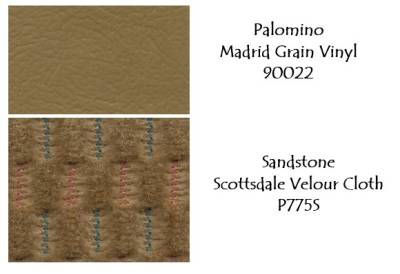 SEAT COVER - BENCH SEAT - MADRID VINYL WITH SCOTTSDALE CLOTH INSERTS
