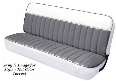 SEAT COVER - BENCH SEAT - TWO TONE WITH PLEATED VINYL - Image 2