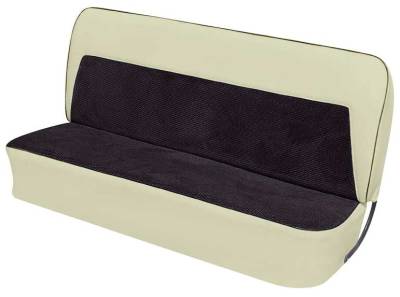 SEAT COVER - BENCH SEAT - MADRID VINYL TWO TONE WITH SCOTTSDALE CLOTH INSERTS