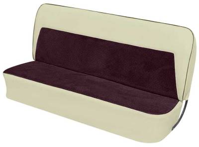 SEAT COVER - BENCH SEAT - MADRID VINYL TWO TONE WITH SCOTTSDALE CLOTH INSERTS