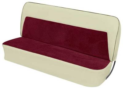 SEAT COVER - BENCH SEAT - MADRID VINYL TWO TONE WITH SCOTTSDALE CLOTH INSERTS