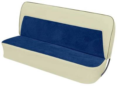 SEAT COVER - BENCH SEAT - MADRID VINYL TWO TONE WITH SCOTTSDALE CLOTH INSERTS