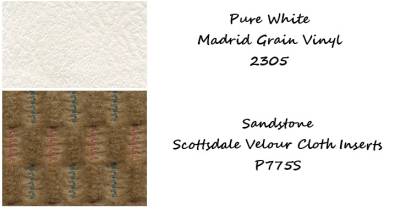 SEAT COVER - BENCH SEAT - MADRID VINYL TWO TONE WITH SCOTTSDALE CLOTH INSERTS - Image 2
