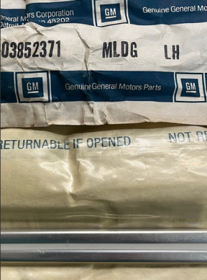 1964 Impala 2DR Non SS Lower Quarter Panel Molding LH-NOS - Image 2