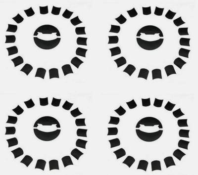 HUBCAP DECALS - BLACK