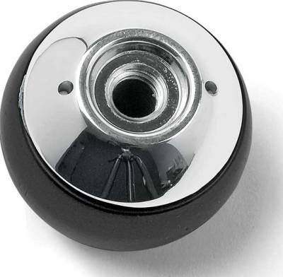 SHIFT KNOB - BLACK & CHROME 4 SPEED SHIFT BALL FOR MUNCIE SHIFTERS WITH A 5/16" THREAD - Image 2