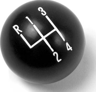 SHIFT KNOB - BLACK & CHROME 4 SPEED SHIFT BALL FOR HURST SHIFTERS WITH A 3/8" THREAD - Image 2