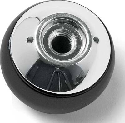 SHIFT KNOB - BLACK & CHROME 4 SPEED SHIFT BALL FOR HURST SHIFTERS WITH A 3/8" THREAD - Image 3