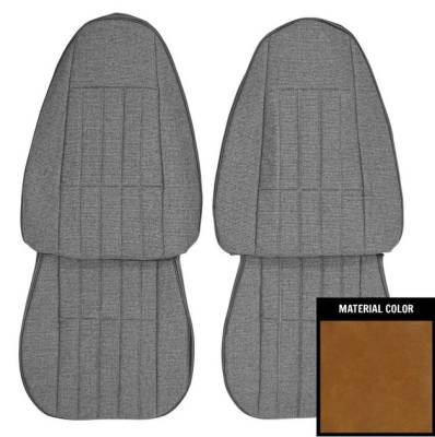 SEAT COVERS - FRONT BUCKETS (VINYL WITH MILLPORT CLOTH INSERTS)